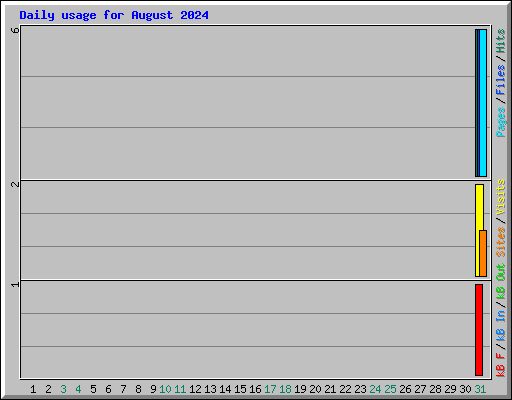 Daily usage for August 2024