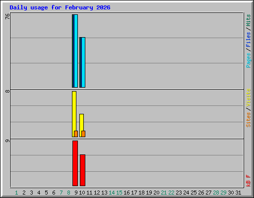 Daily usage for February 2026