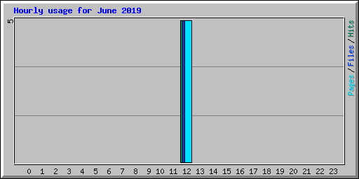 Hourly usage for June 2019