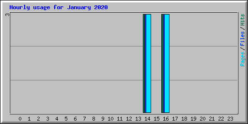 Hourly usage for January 2020