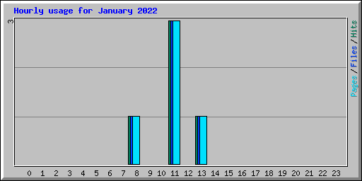 Hourly usage for January 2022