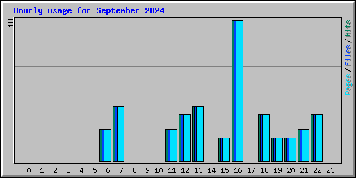 Hourly usage for September 2024