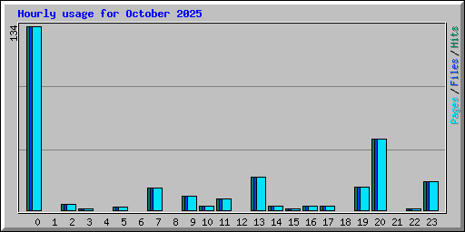 Hourly usage for October 2025
