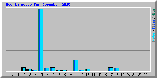 Hourly usage for December 2025