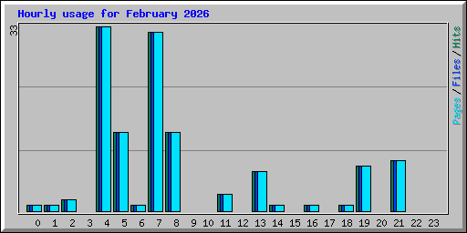 Hourly usage for February 2026