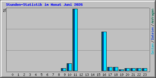 Stunden-Statistik im Monat Juni 2026